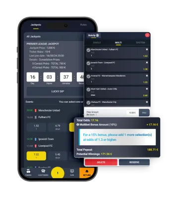 Jackpots and <span>Multi-Bet Bonuses</span>